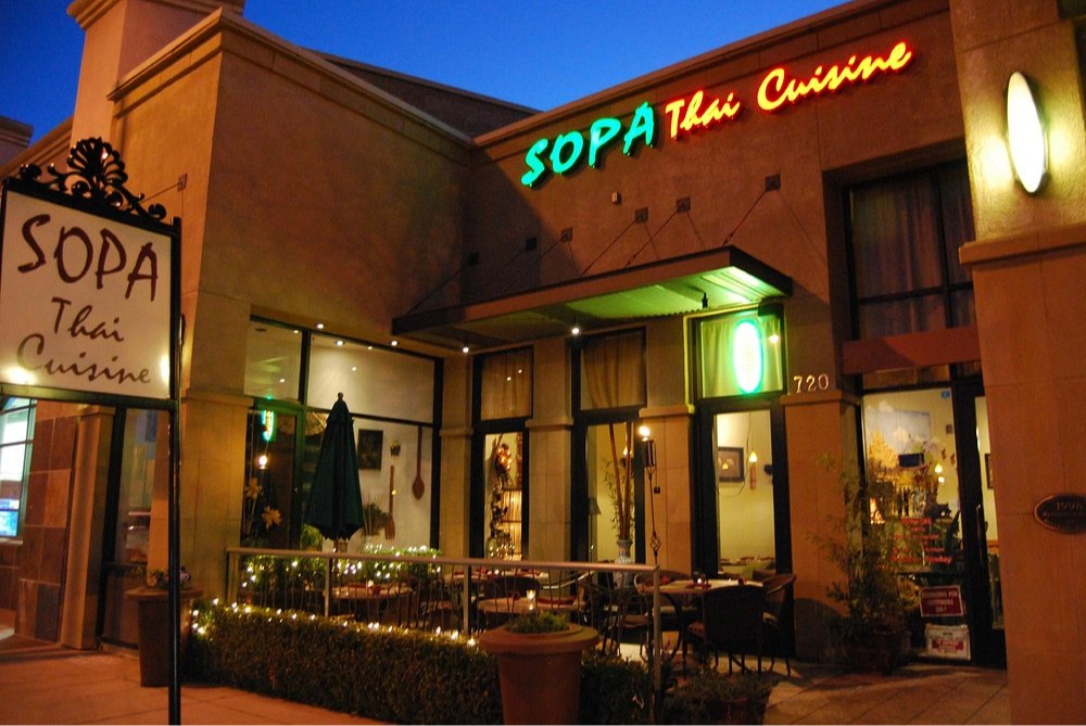 Happy hour, Monday through Saturday at Sopa Thai