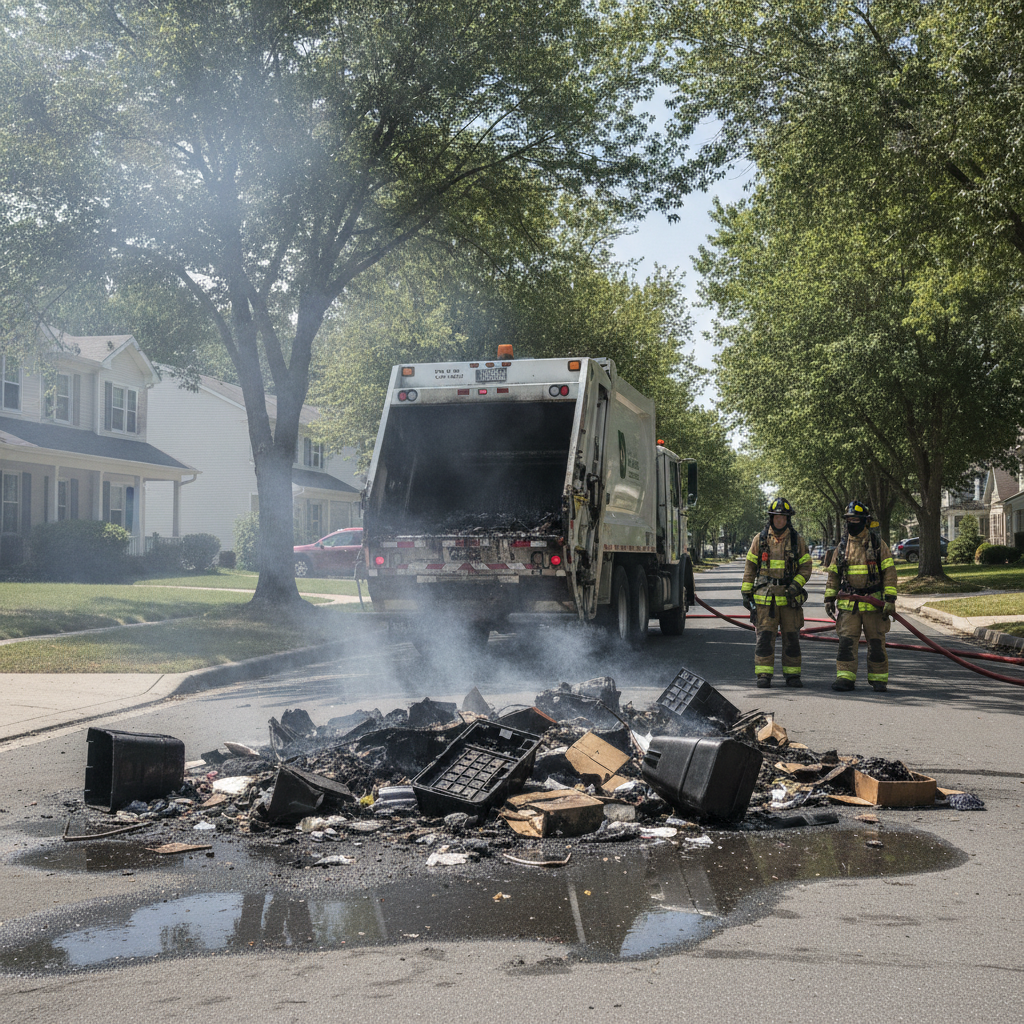 Garbage Truck Catches Fire in Citrus Heights Due to Discarded Tesla Battery